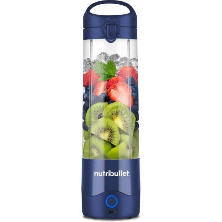 NutriBullet [해외]뉴트리블렛 휴대용 블렌더, 무선, 20온스 용기, 개인용 USB-C 충전식, 네이비 블루, NPB50100NB