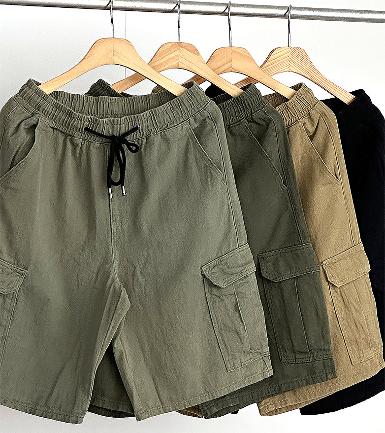 남자 버뮤다팬츠 와이드반바지 카고반바지 - 상세 이미지 5
