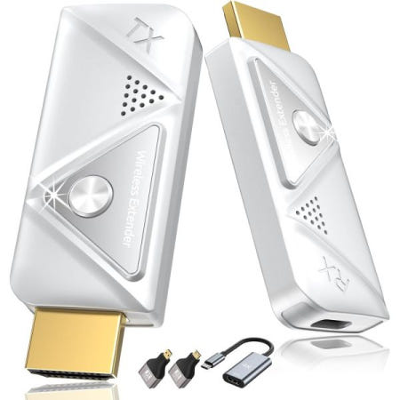 [Elalight][해외]노트북/PC/TV 박스/프로젝터에서 비디오 및 오디오를 스트리밍할 수 있는 무선 HDMI 송신기 수신기 4K, 2.4G/5G 플러그 앤 플레이 휴대용 익스텐더 키트