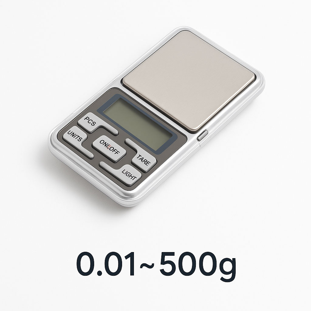 미세저울 500g 0.01g단위 건전지포함 효모소분 휴대용 포켓저울 - 상품 이미지