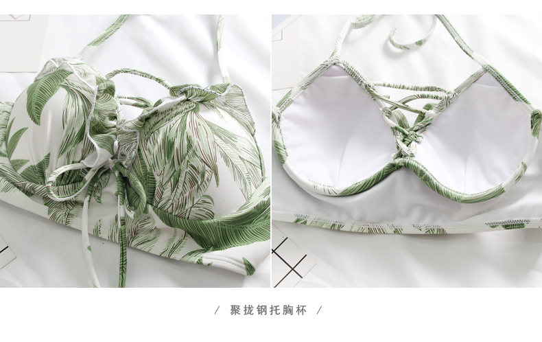 커플 수영복 워터파크 해변 온천 휴양지룩 스플릿 비키니 3피스세트 이미지 6