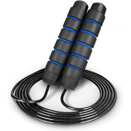 ProsourceFit [해외]프로소스핏 남녀용 최대 8피트 길이 조절 가능한 줄넘기, 폼 핸들, 복싱, 점프 운동 및 유산소 운동을 위한 초경량 로프