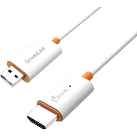 [해외]j5create ScreenCast HDMI 무선 디스플레이 어댑터 수신기 - 미러폰, 태블릿, 노트북에서 HDTV까지 미라캐스트, 에어플레이, 안드로이드, 윈도우 10 P