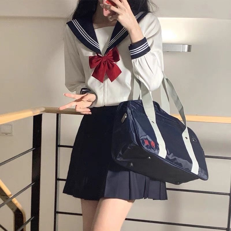 옛날 교복 코스프레 커플 세일러복 스커트 일본 이벤트 코스튬 이미지 6