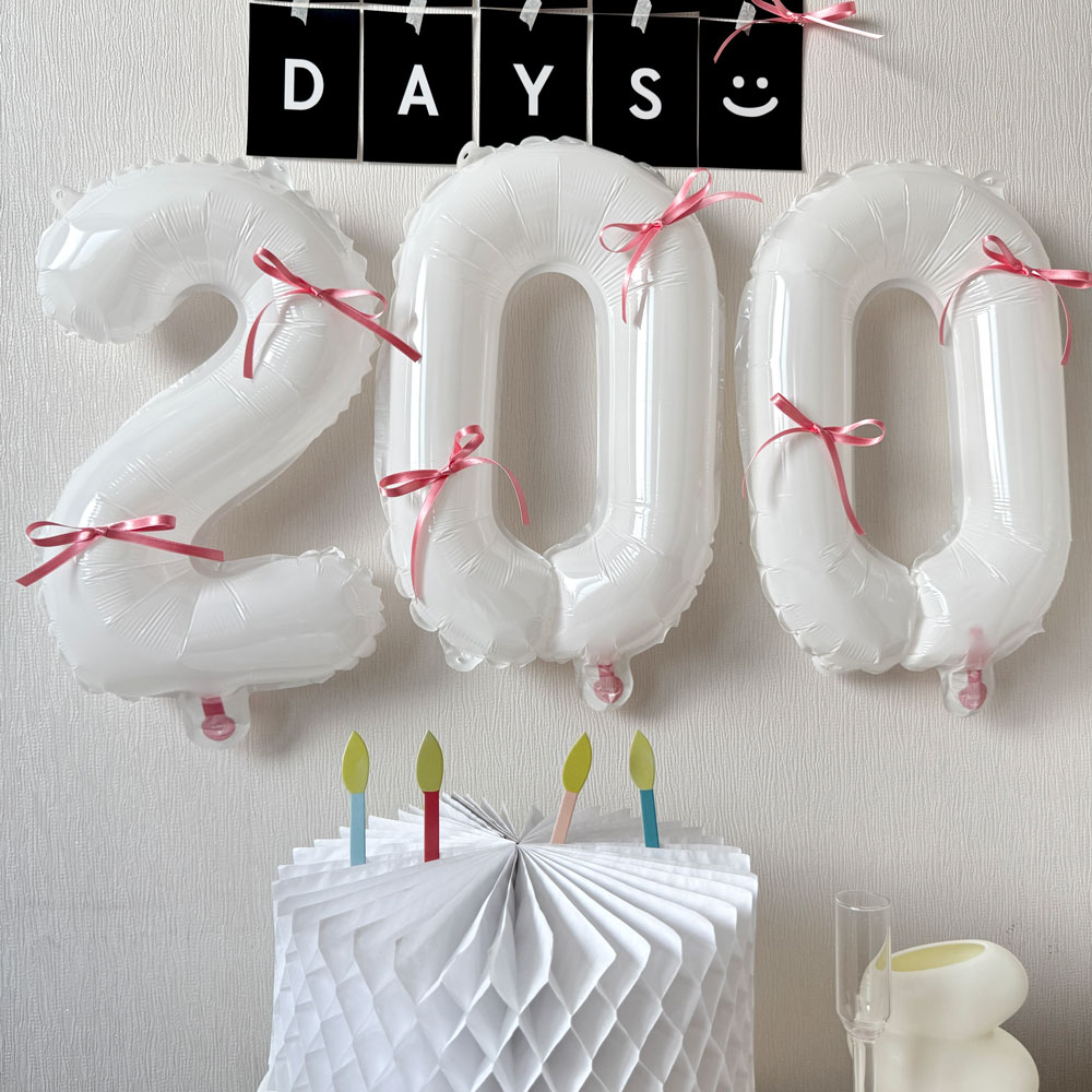 아기 200일 풍선 50일 셀프촬영 미니숫자 천일풍선 300일 500일 풍선 - 상세 이미지 3