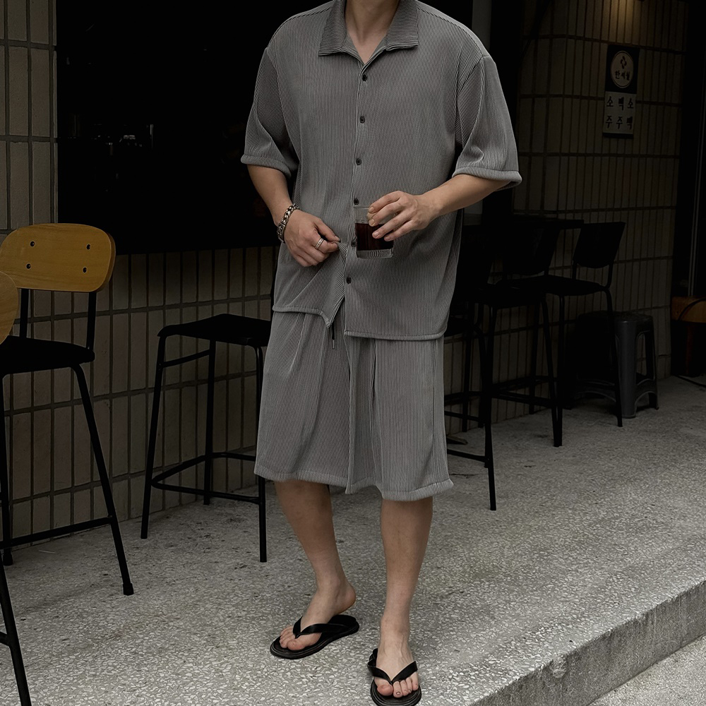 남자플리츠세트 반팔셋업 - 상세 이미지 2
