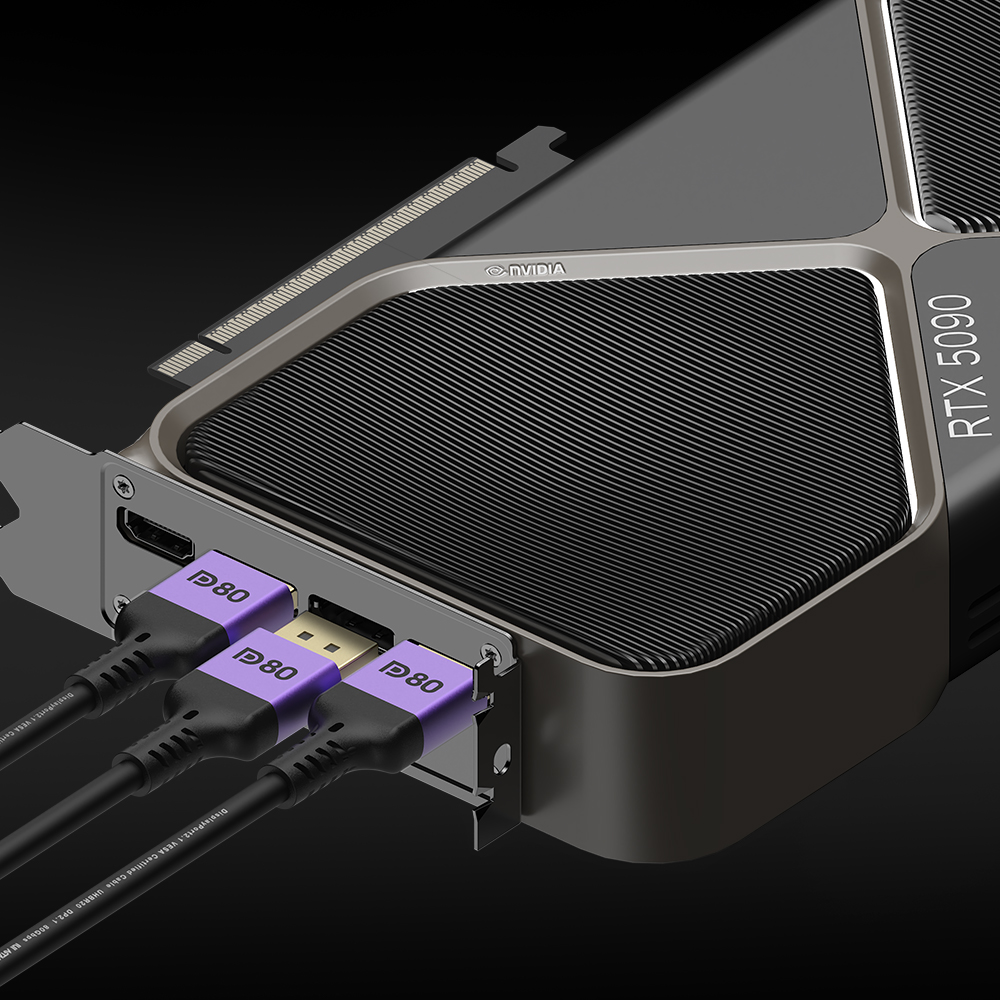 VESA 인증 DP to DP 2.1 DP80 16K DisplayPort 케이블 메탈 1m