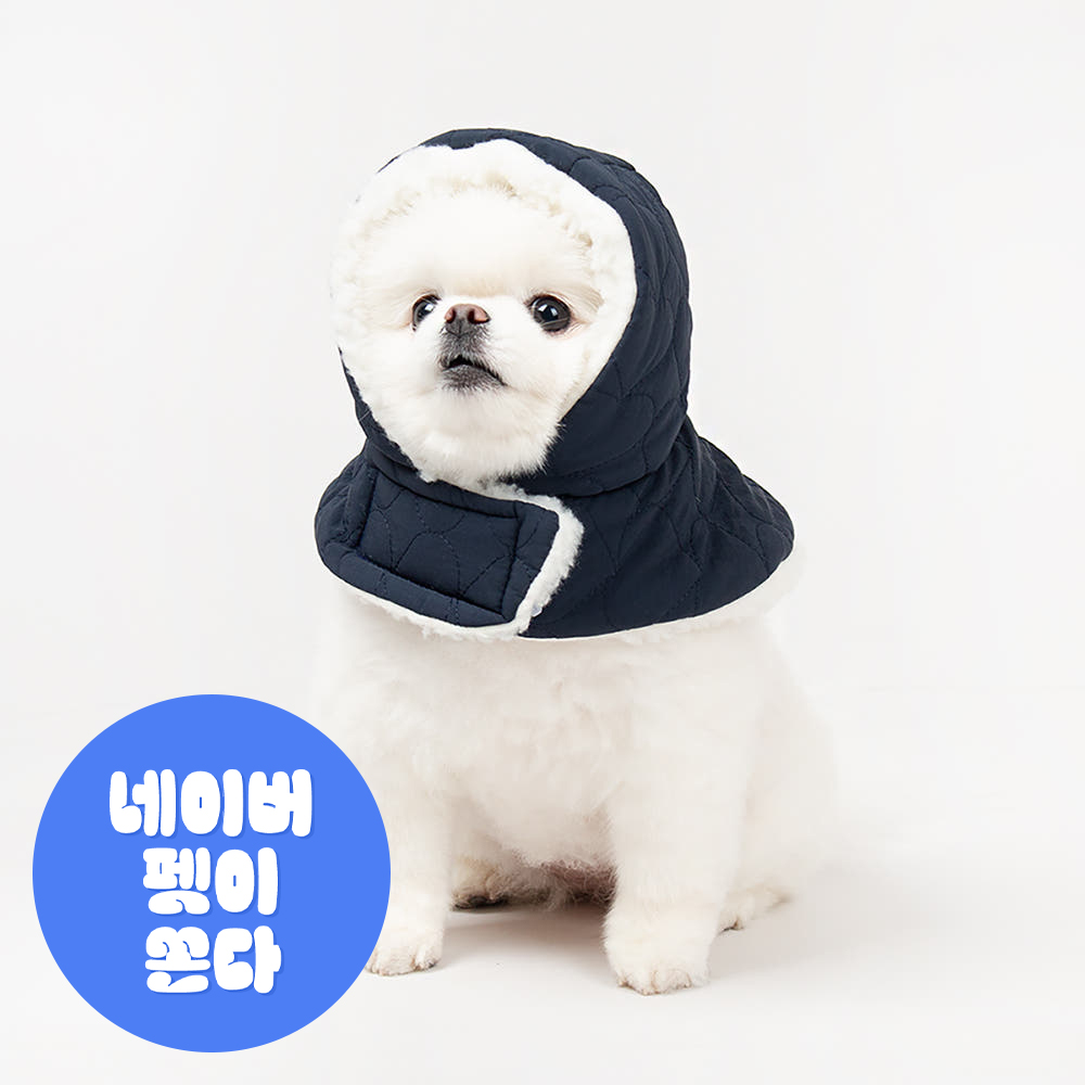 강아지옷 강아지패딩 산책왕 귀돌이 모자 S 단품