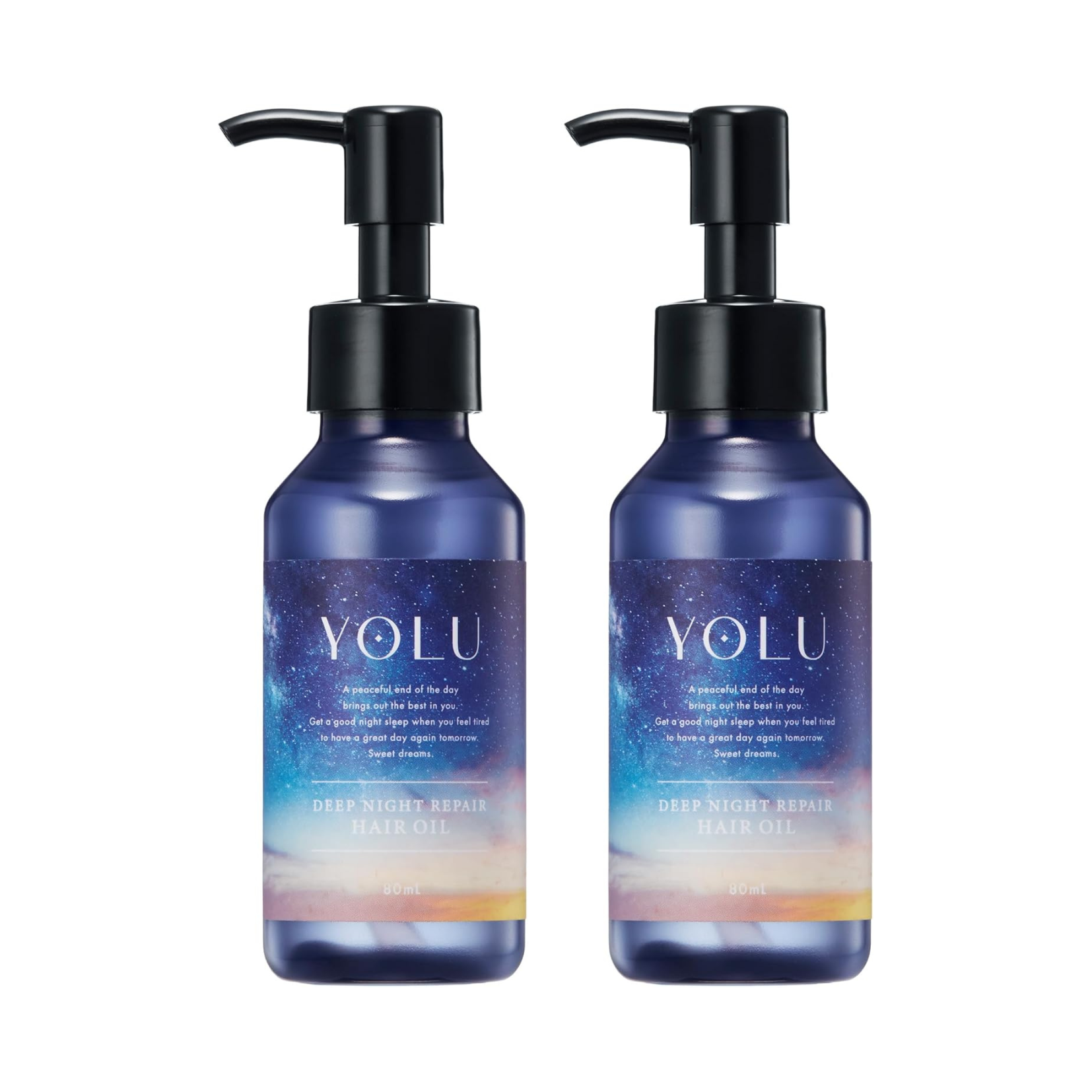 YOLU 요루 헤어 오일 딥 나이트 리페어 80ml 2개세트