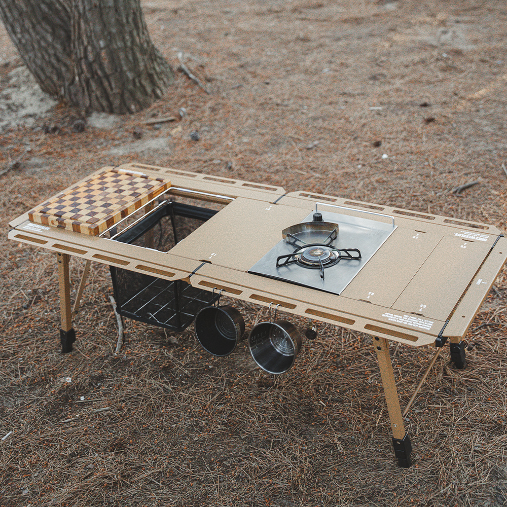 원스위크라이프 캠핑 IGT 접이식 테이블 L, 베이지