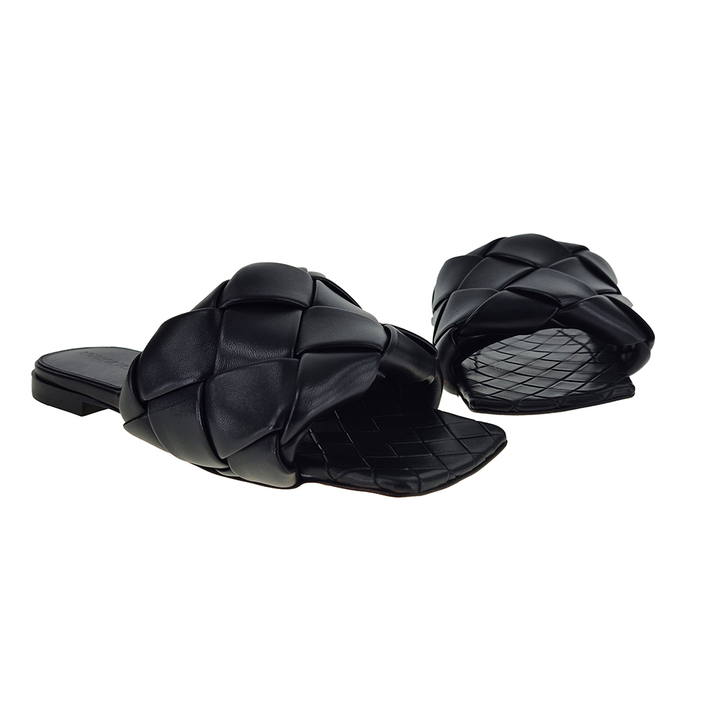 보테가베네타 리도 여성 샌들 블랙 608853 VBSS0 1000