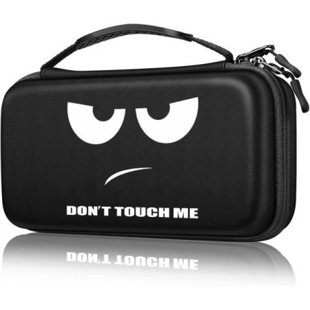 [FINTIE][해외]닌텐도 스위치 OLED 모델 7.0인치/스위치 6.2인치용 핀티 휴대용 케이스, 10개의 게임 카드 슬롯과 내부 포켓이 있는 여행자 보호 커버 보관 가방, 만지지 마세요