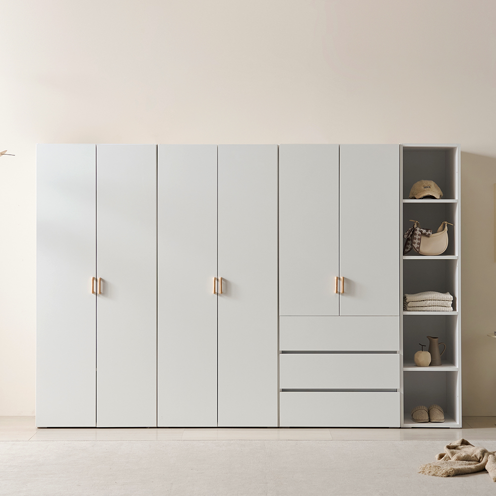 루이스 LPM 옷장 원룸 안방 싱글 기본 800 화이트