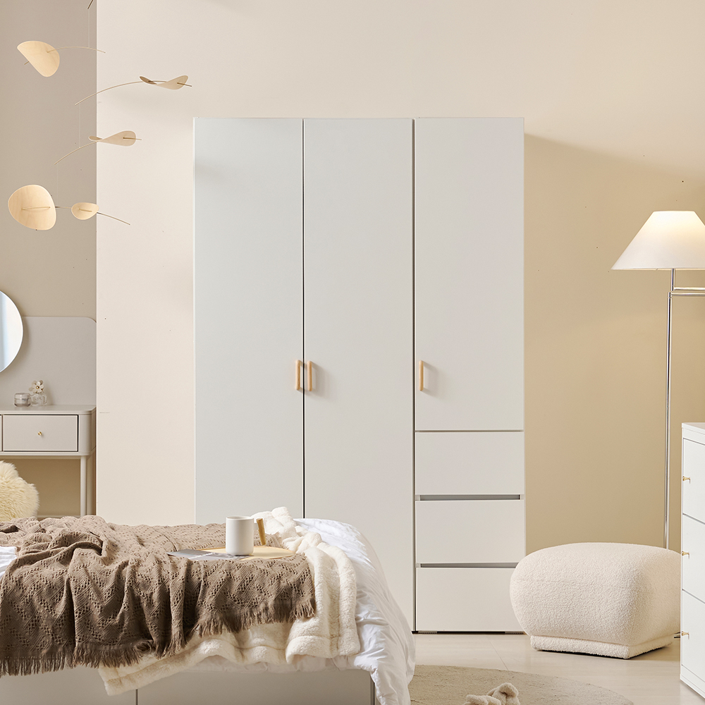 루이스 LPM 옷장 원룸 안방 싱글 기본 800 화이트