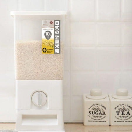 쌀통 보관용기 10kg 밀폐용기 잡곡통 계량형 쌀디스펜서