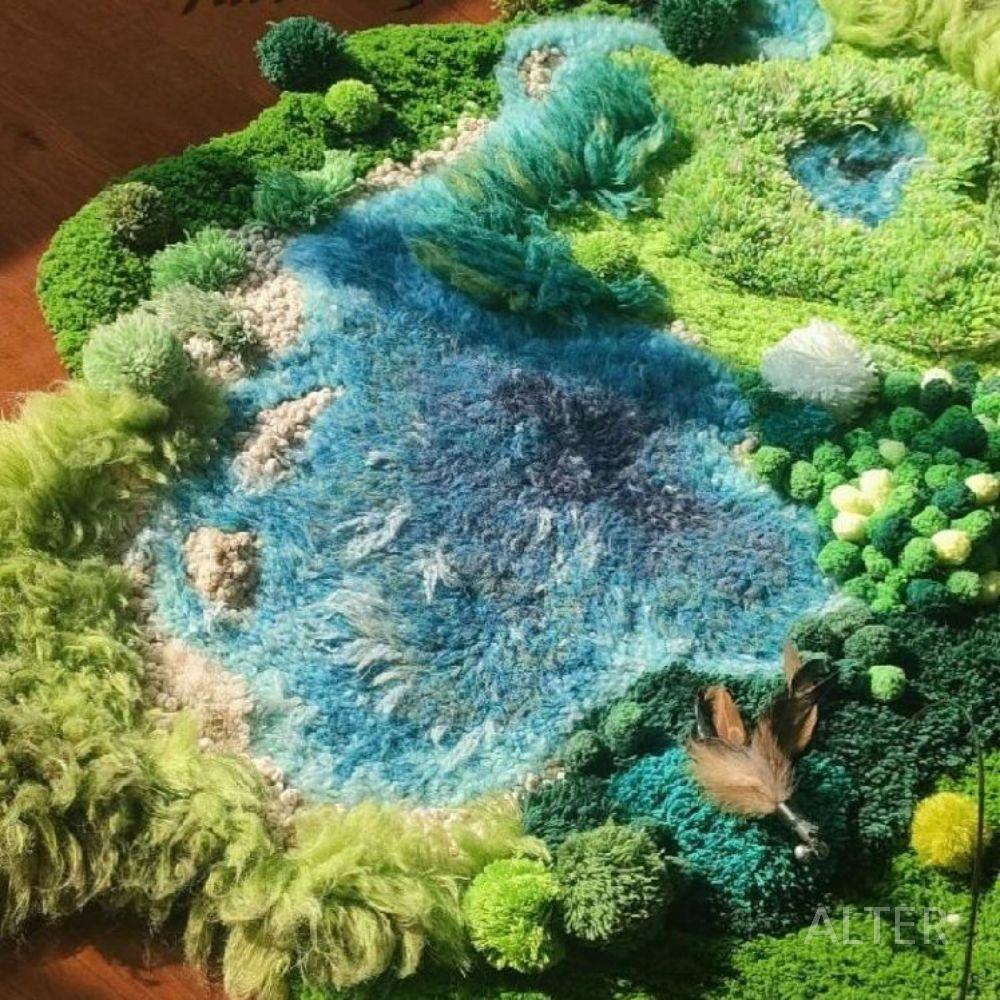 꽃밭러그 3d 카펫 러그 꽃무늬 잔디 비정형 포인트 - 상세 이미지 2