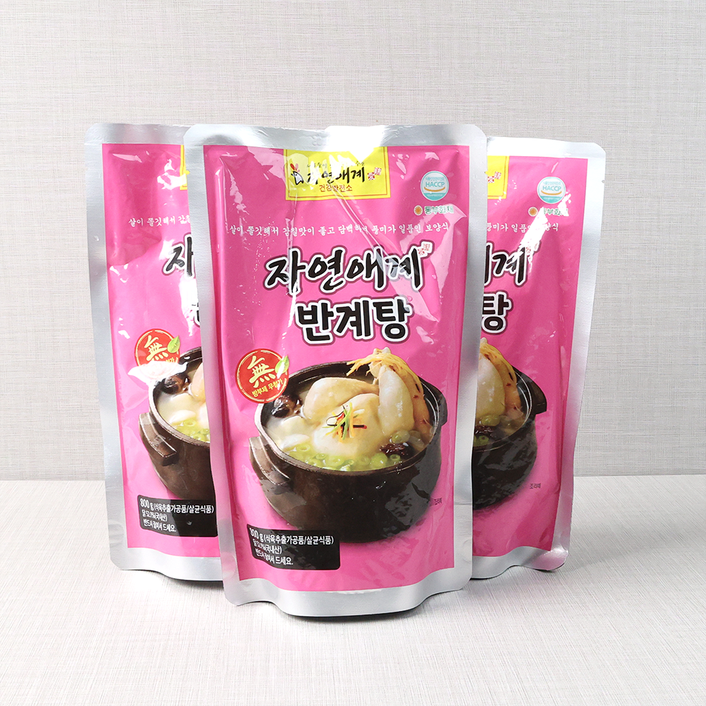 자연애계 반계탕 반마리 냉장 옹추닭 800g, 3개 - 상세 이미지 3