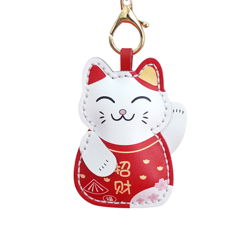 가죽 행운의 고양이 마네키네코 키링 diy 가죽공예 수공예 공방 열쇠고리 키링 만들기 - 상세 이미지 5