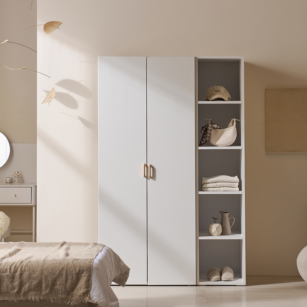 루이스 LPM 옷장 원룸 안방 싱글 기본 800 화이트