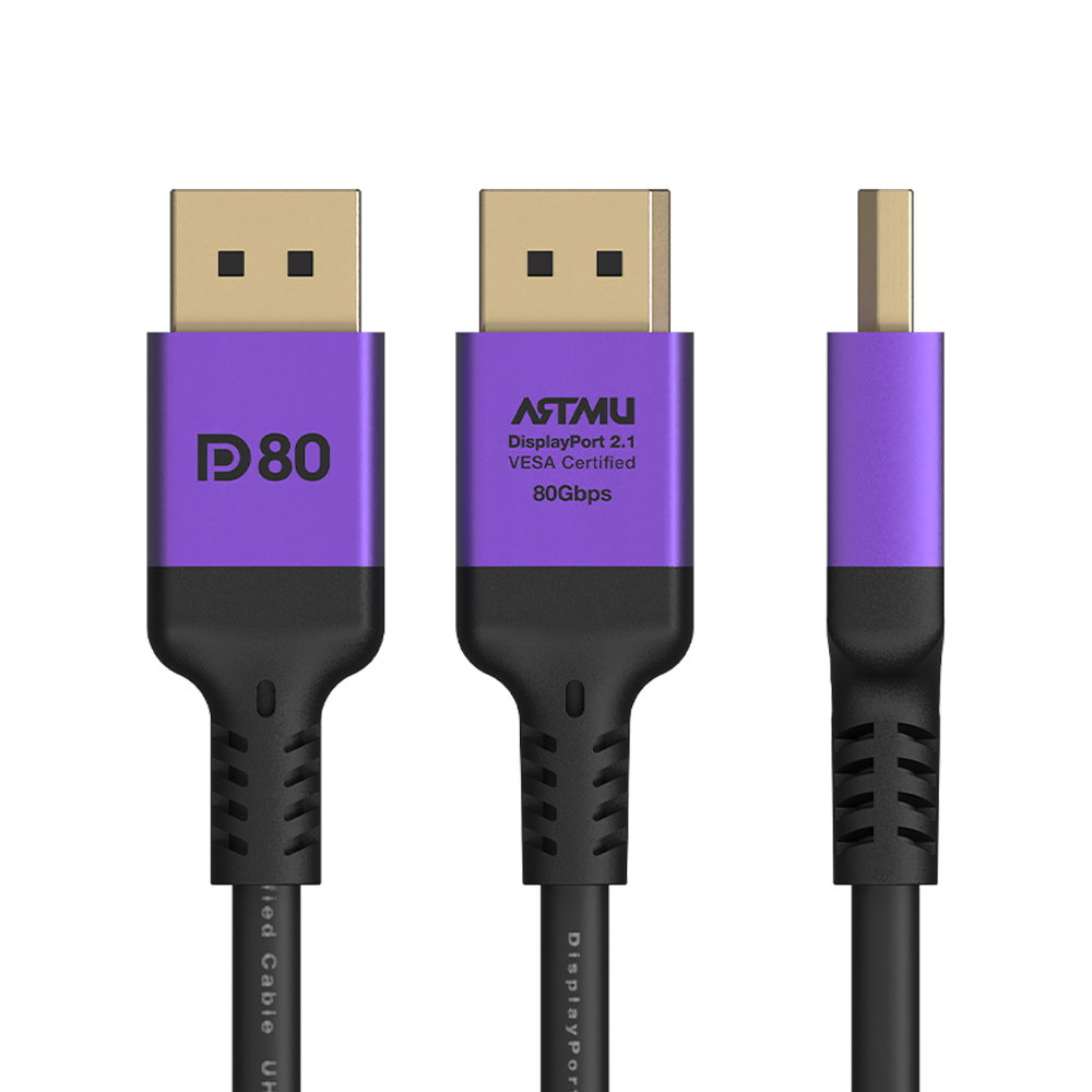 VESA 인증 DP to DP 2.1 DP80 16K DisplayPort 케이블 메탈 1m