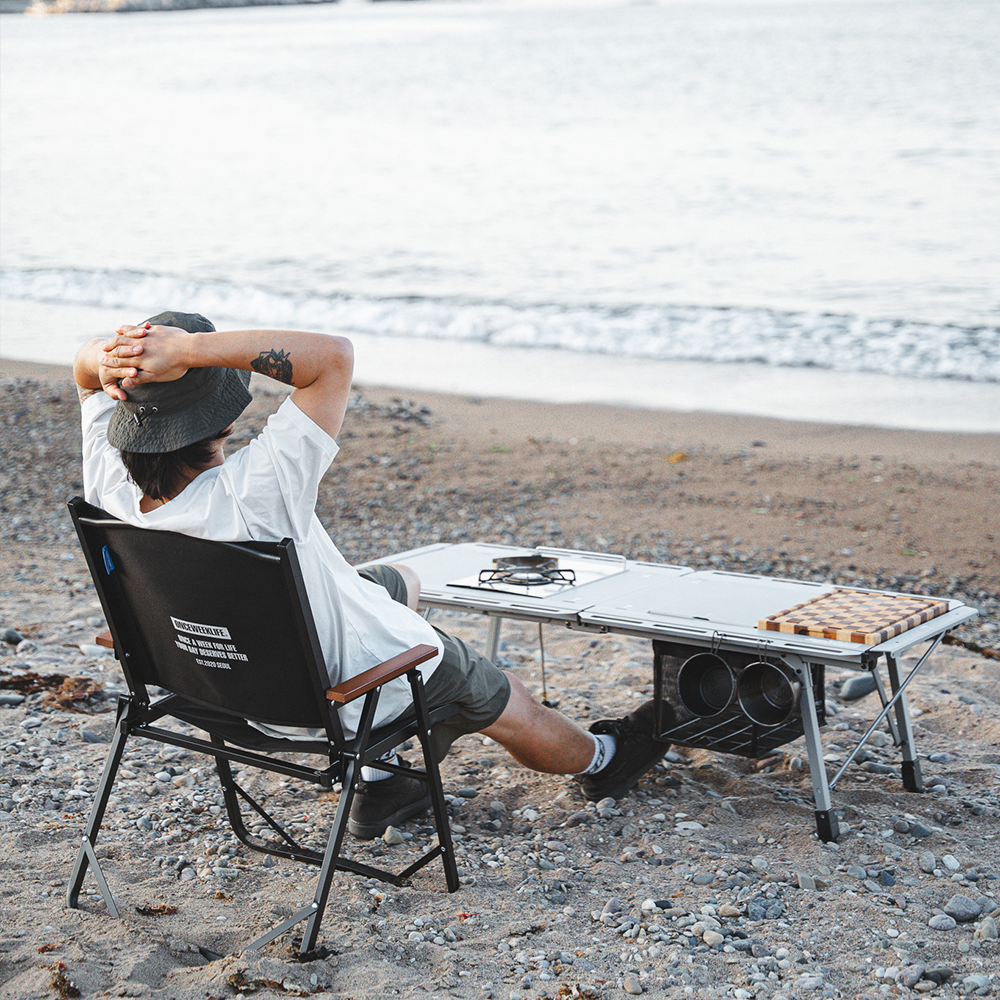 원스위크라이프 캠핑 IGT 접이식 테이블 L, 실버