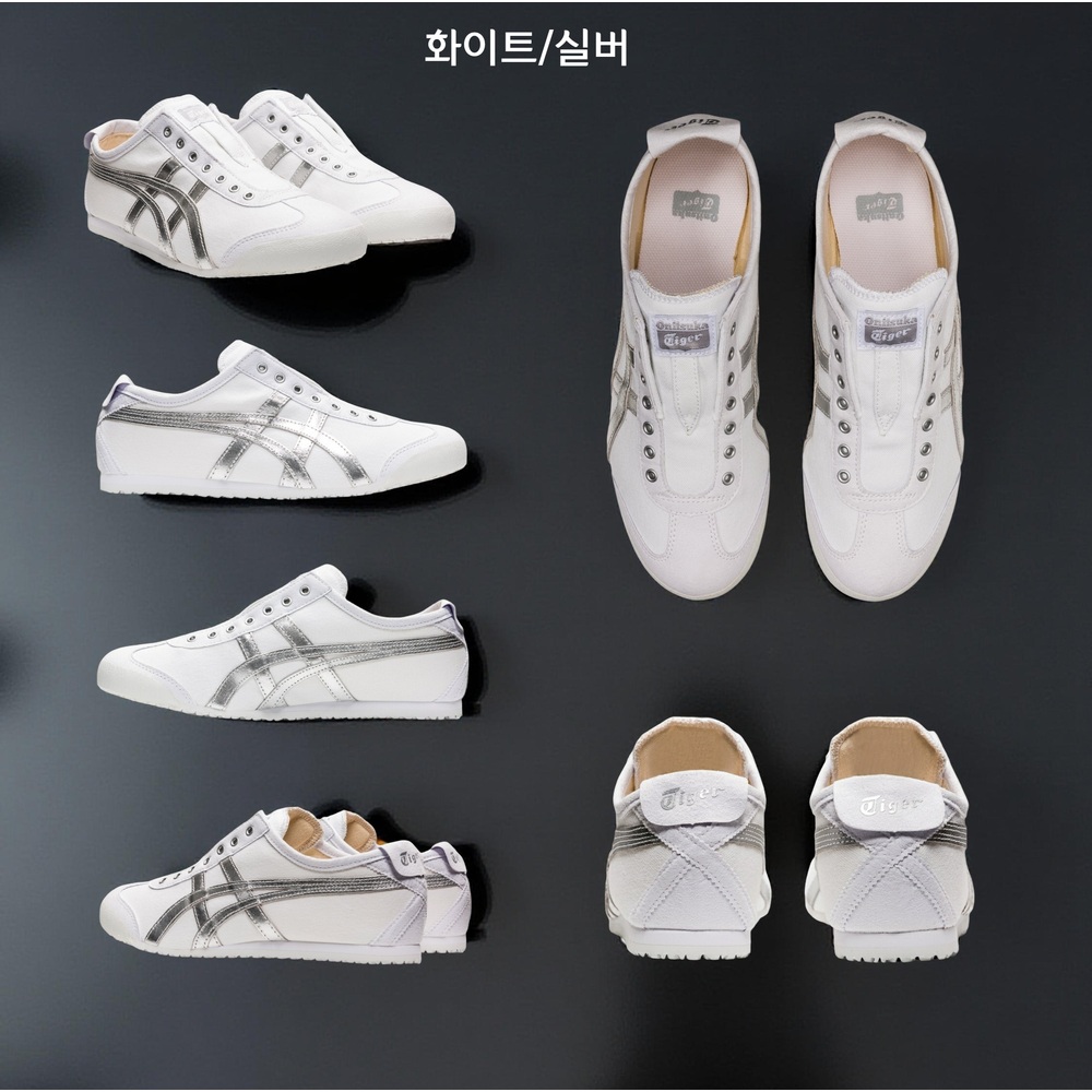 오니츠카타이거 멕시코 66 슬립온 스니커즈 운동화 여성 1183A962 245 화이트/퓨어골드 - 상세 이미지 2