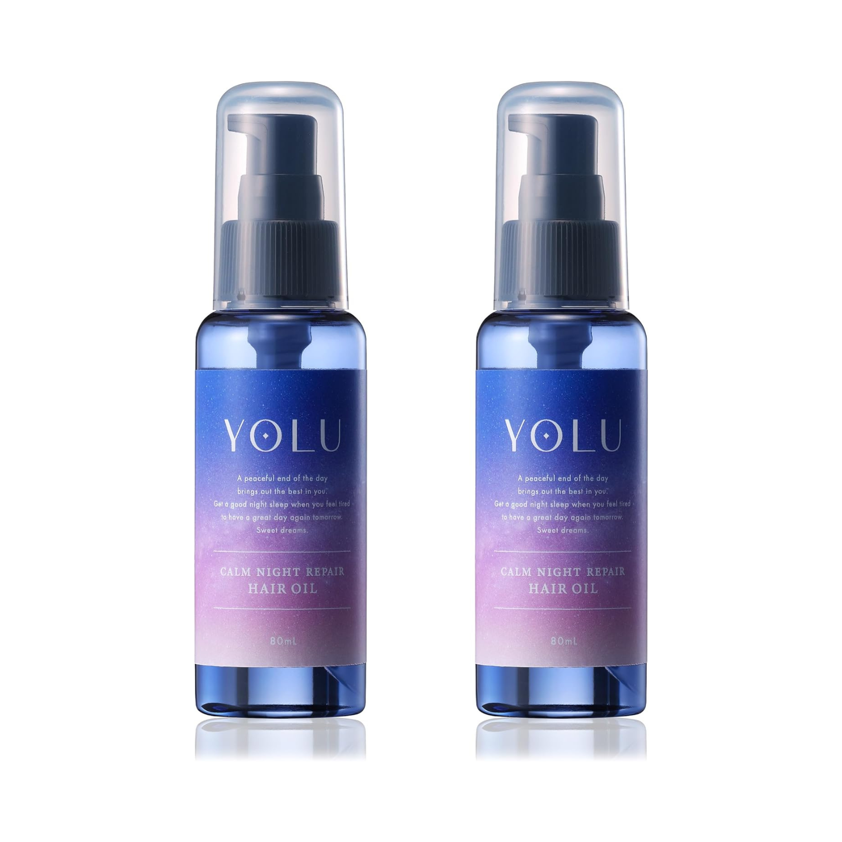 YOLU 요루 헤어 오일 캄 나이트 리페어 80ml 2개세트