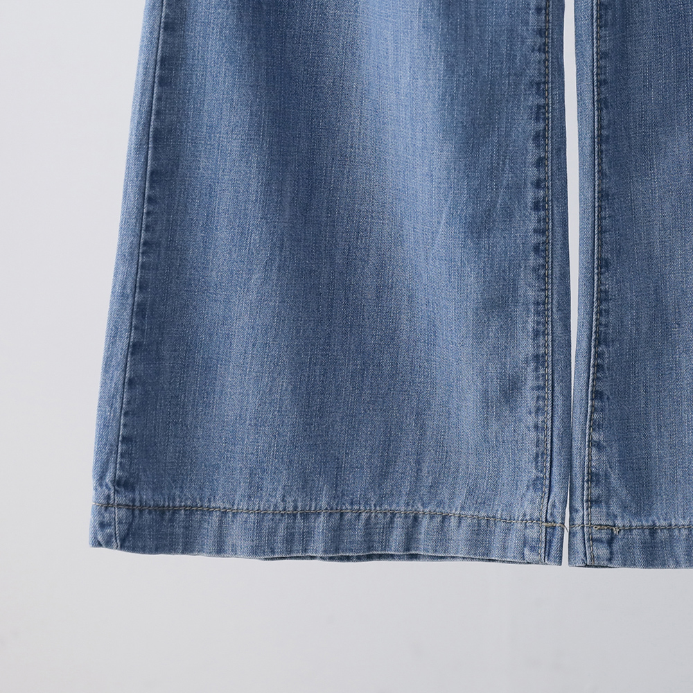 코넷 쿨 썸머 린넨 라이트 와이드 부츠컷 데님 팬츠 - 상세 이미지 3