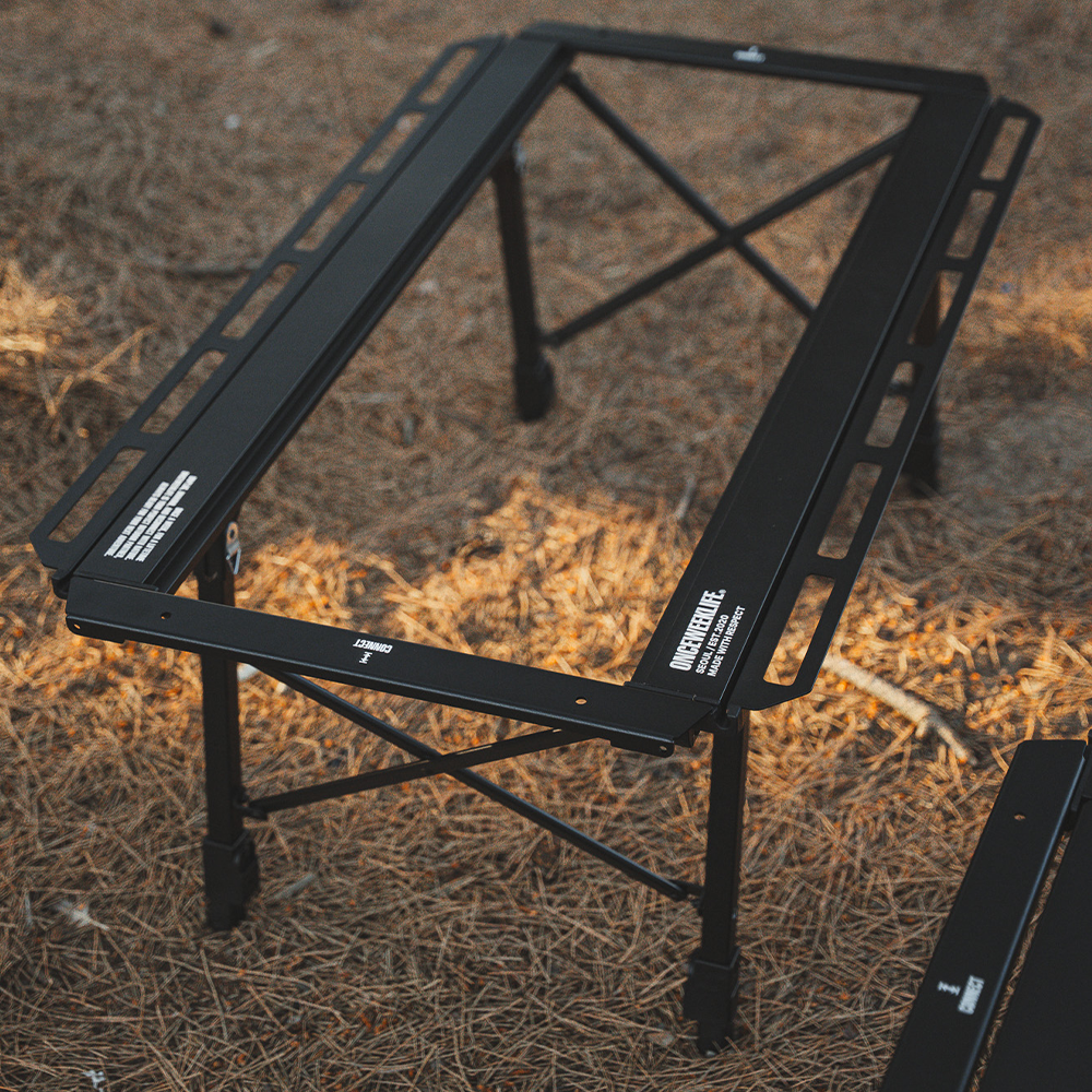 원스위크라이프 캠핑 IGT 접이식 테이블 L, 블랙