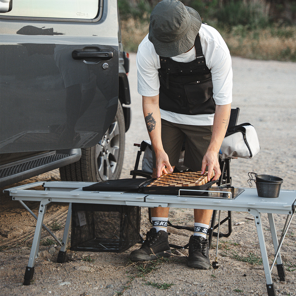 원스위크라이프 캠핑 IGT 접이식 테이블 L, 실버