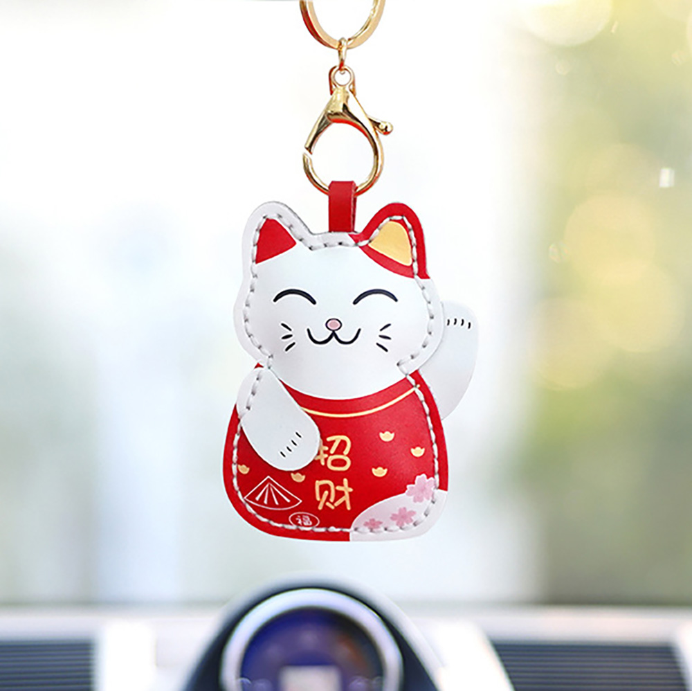 가죽 행운의 고양이 마네키네코 키링 diy 가죽공예 수공예 공방 열쇠고리 키링 만들기 - 상세 이미지 2