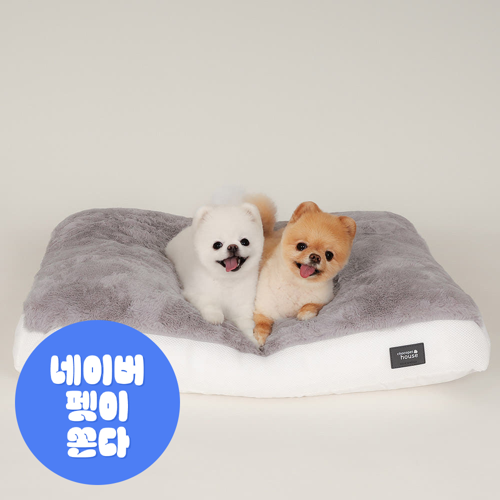 초코펫하우스 겨울 강아지방석 스노우 모찌 방석 중형