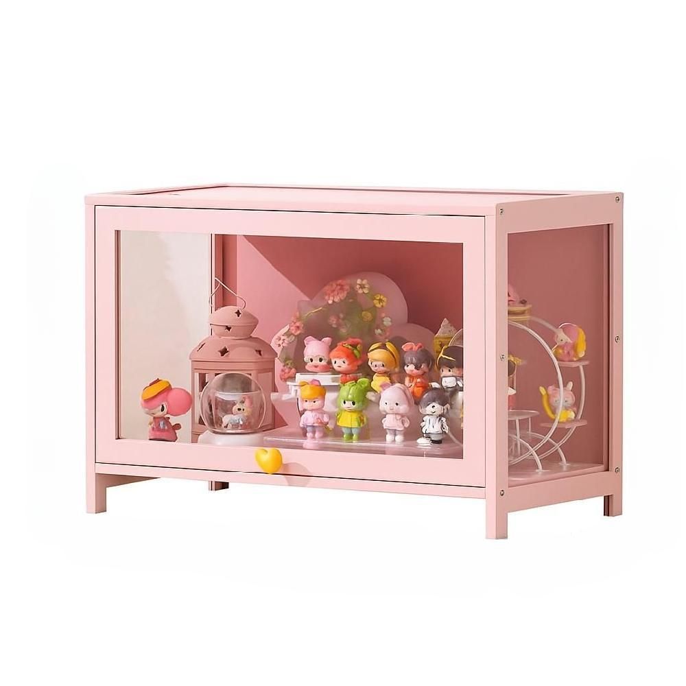 피규어장식장 아크릴 미니피규어 레고 진열장 소형 장식장 핑크 40cm