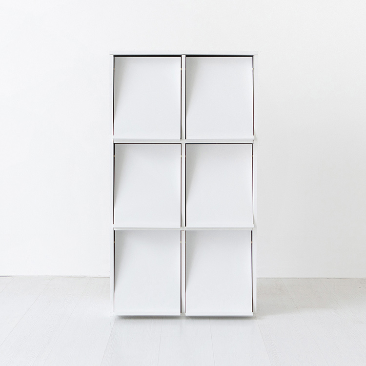 이지보 BESIDE 6문 수납장 세로 N형 600x360x1085mm, 3단, 화이트 1311.7806 - 메인 이미지