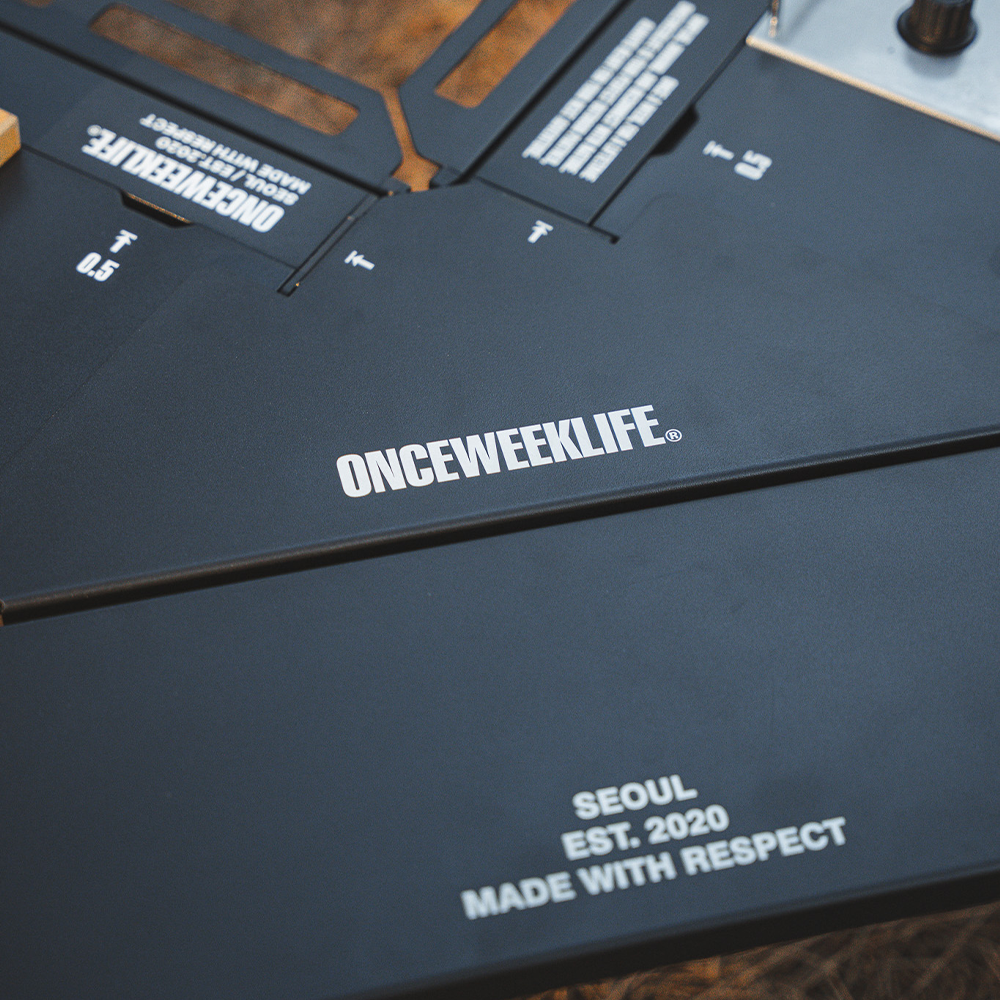 원스위크라이프 캠핑 IGT 접이식 테이블 L, 블랙