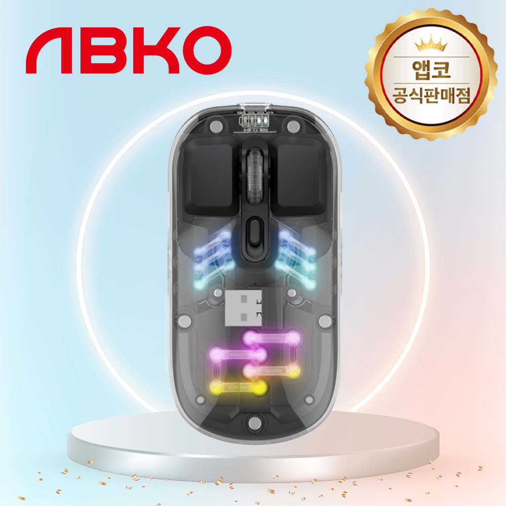 앱코 APM02 저소음 3MODE 무선 마우스 블랙 - 상품 이미지