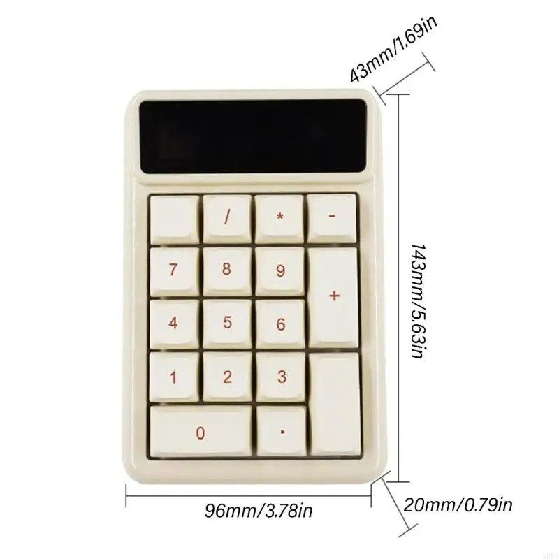 X9FB KM17 컴퓨터 Numpad 기계식 숫자 키보드 계산기 기능 17 키 어스 옐로우 이미지 6