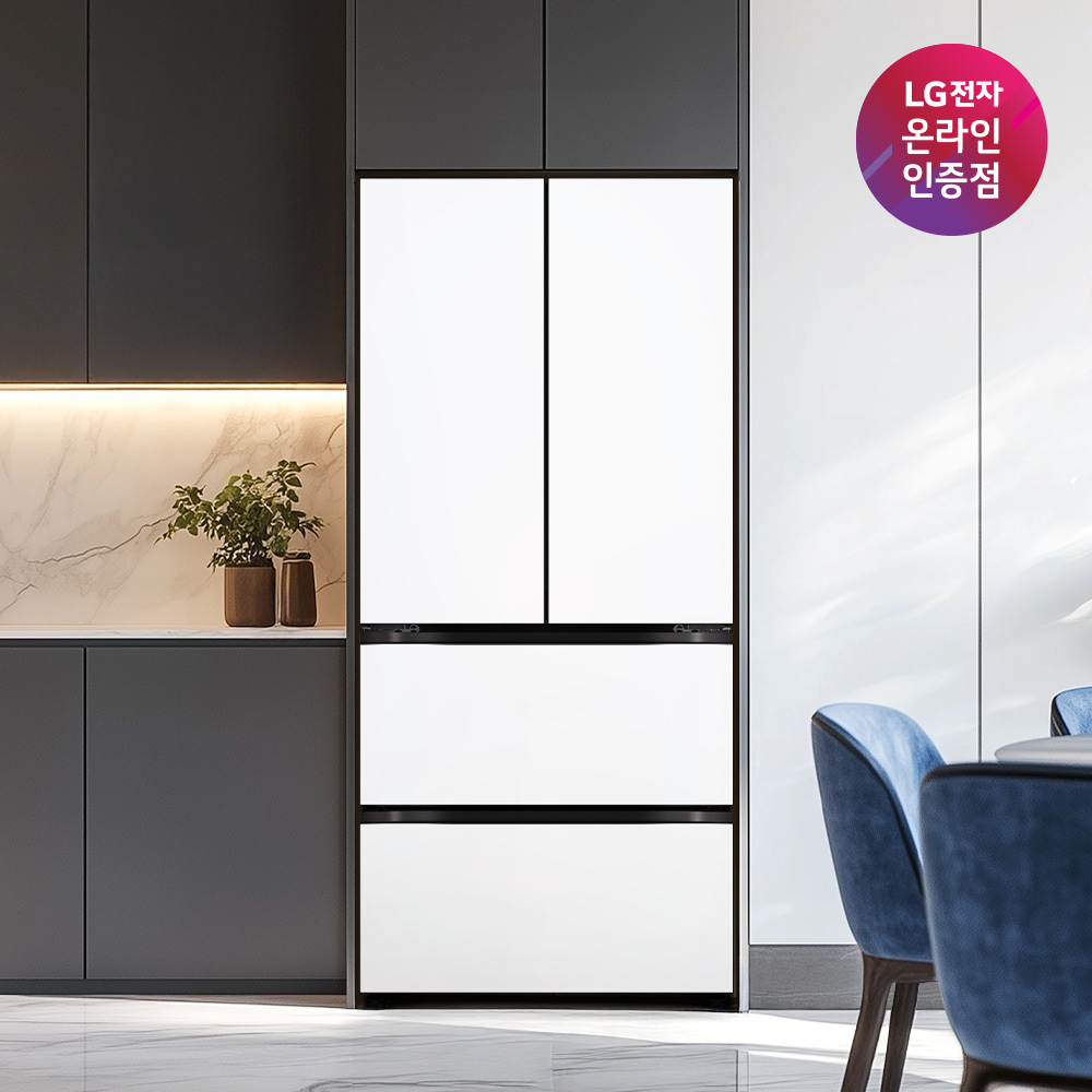 LG 디오스 오브제컬렉션 김치톡톡 Fit & Max Z484GQQ123S 빌트인 김치냉장고