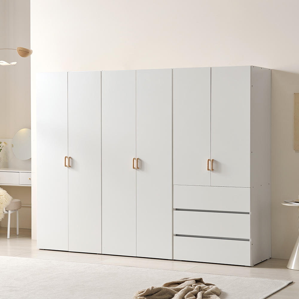 루이스 LPM 옷장 원룸 안방 싱글 기본 800 화이트