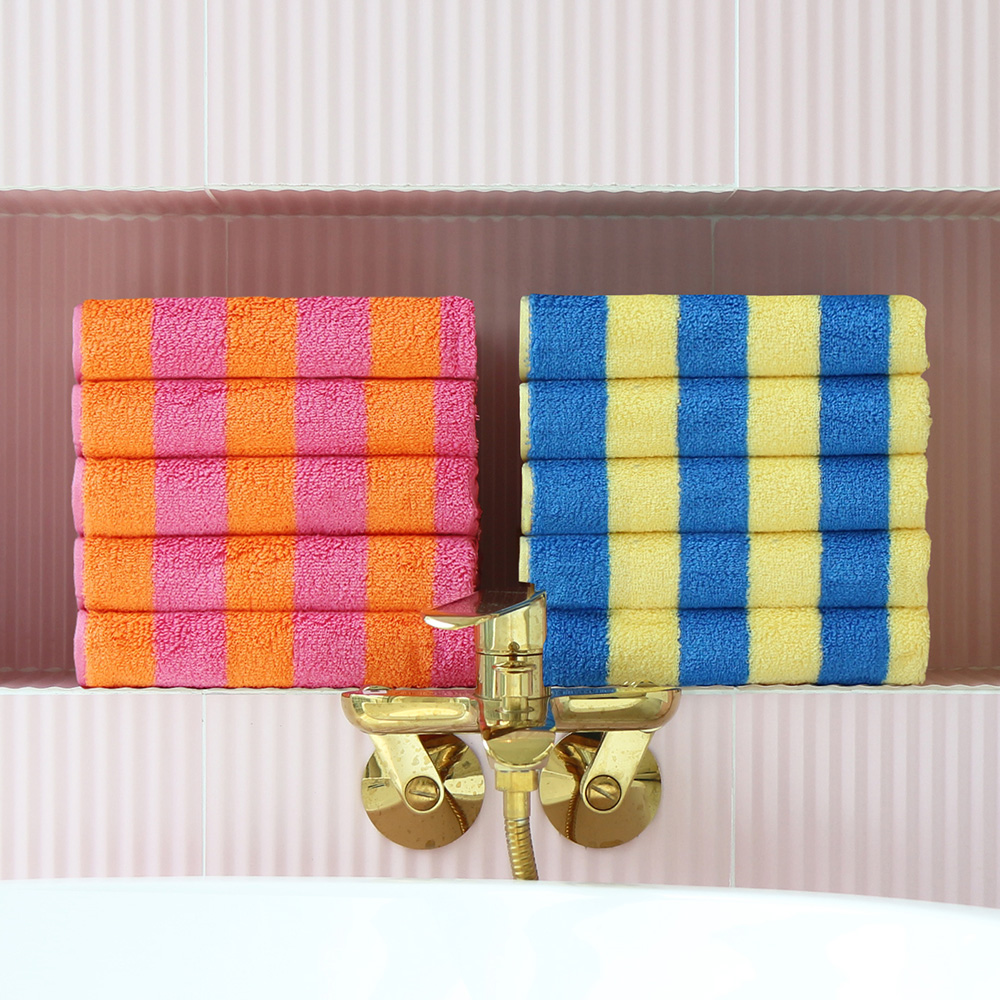 코튼리빙 트웰브 코스트 타올 선염 스트라이프 고급 호텔 수건 40수 200g 5장+5장