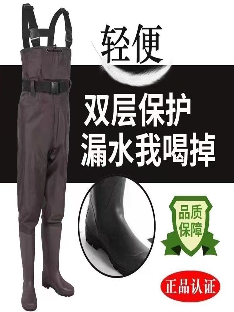 갯벌 장화 해루질 바지 작업 고무 멜빵 전신 갯벌체험 농사용 옷 농사 그린 나일론 38 - 상세 이미지 2