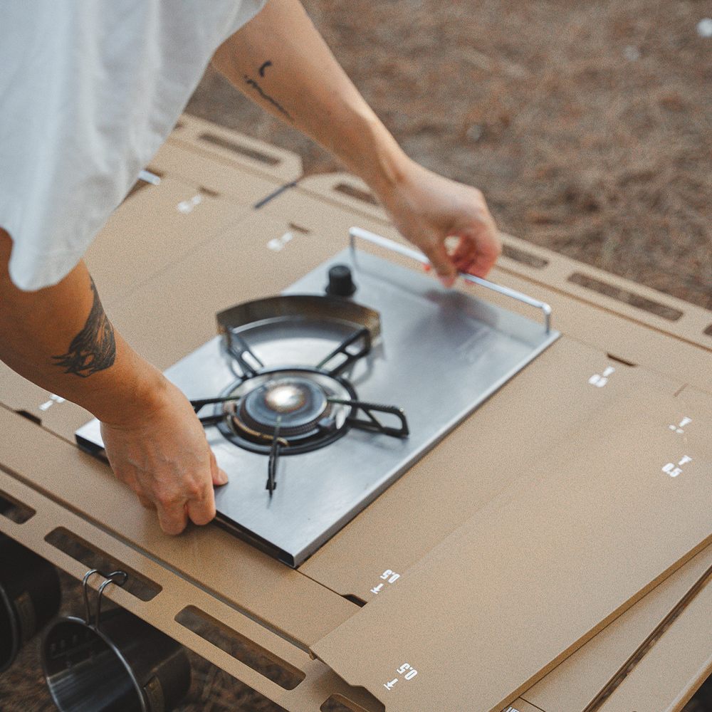 원스위크라이프 캠핑 IGT 접이식 테이블 L, 베이지