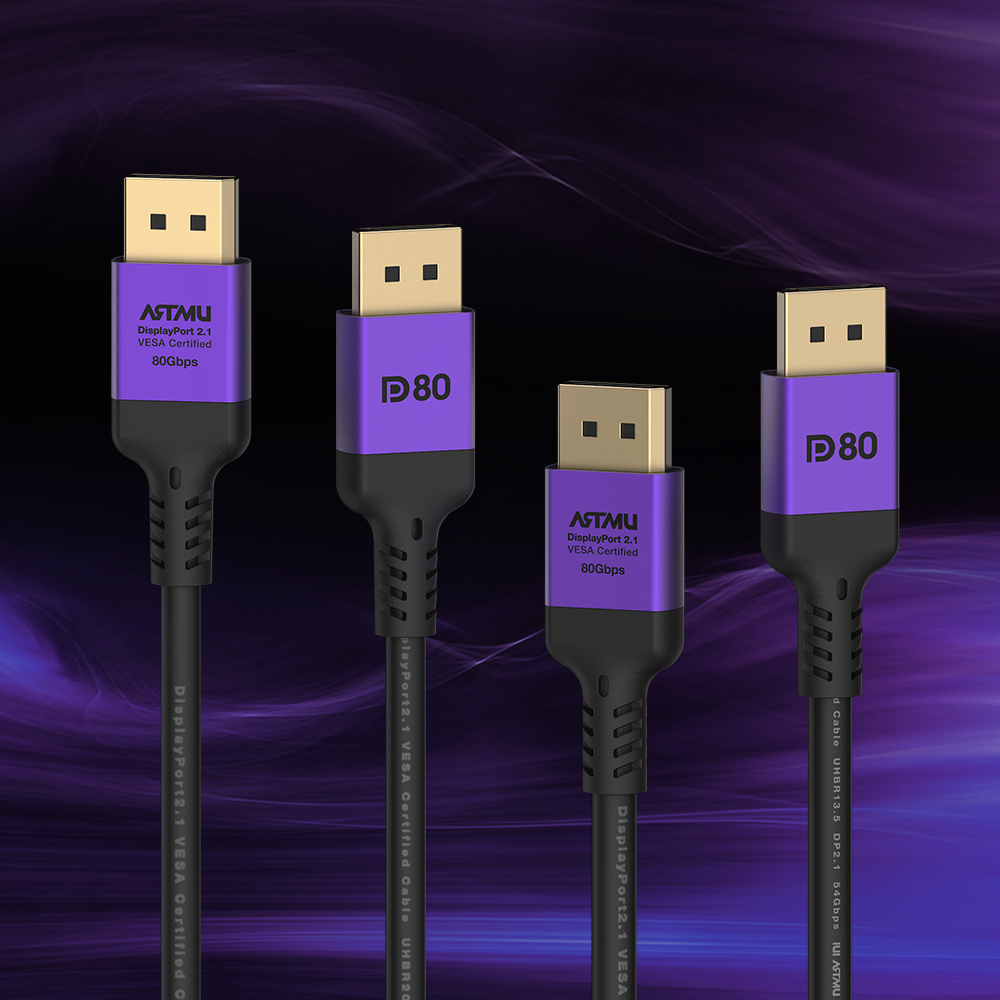 VESA 인증 DP to DP 2.1 DP80 16K DisplayPort 케이블 메탈 1m