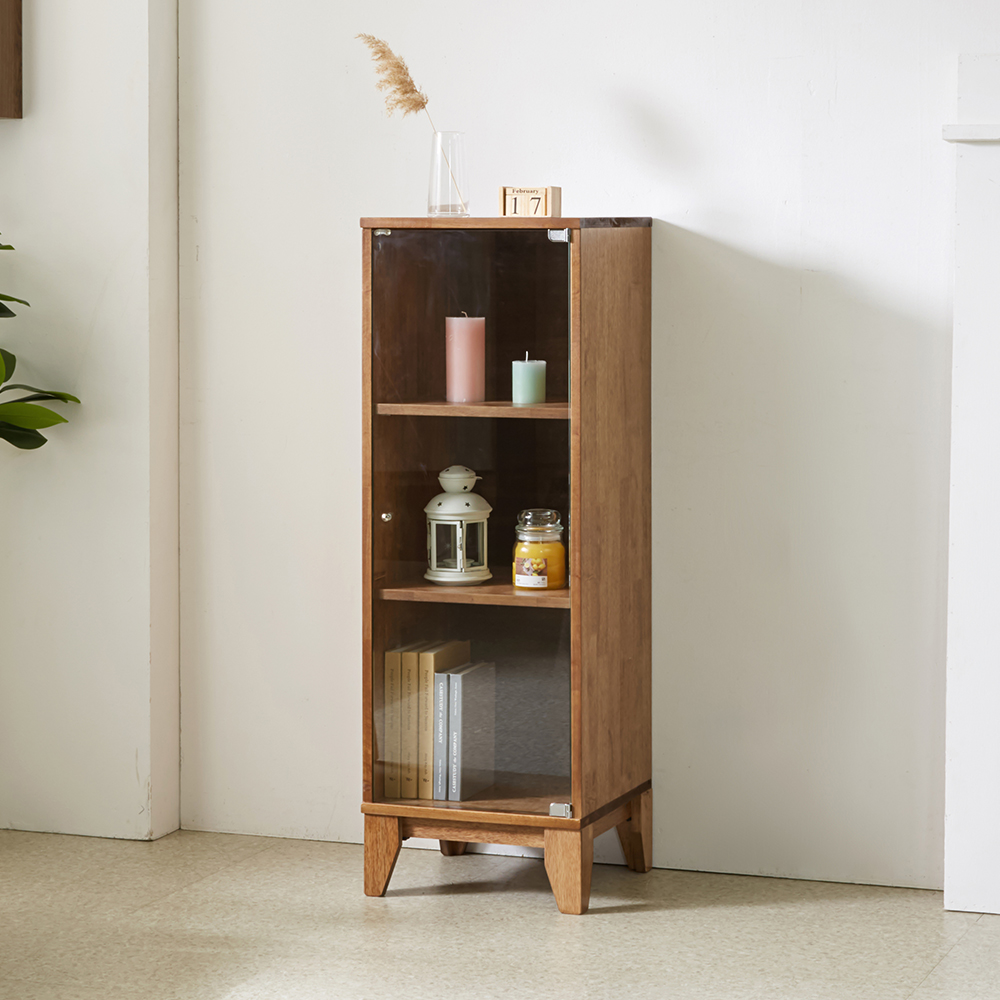 리피 원목 양주장 위스키 거실 장식장 와인 유리 미니 진열장