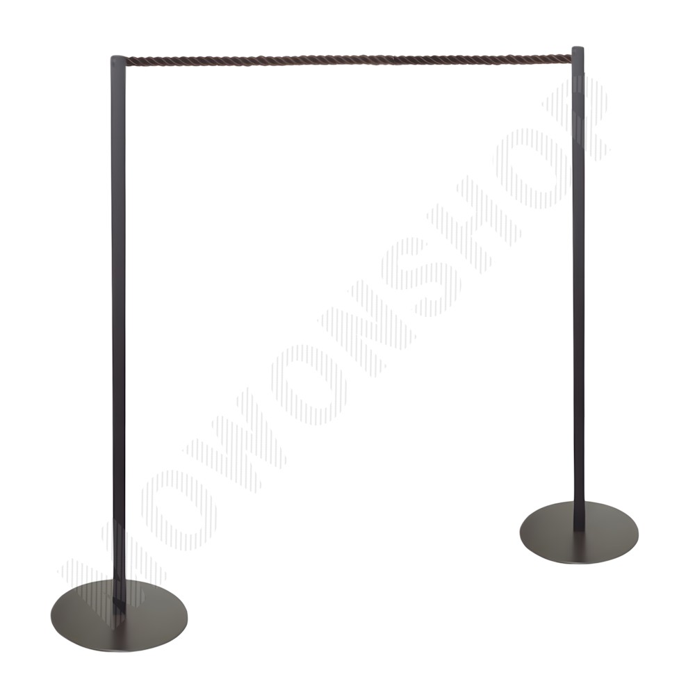 미니 차단봉 행사 전시 갤러리 차단선 대기줄 가이드라인 80cm 갈색 - 메인 이미지