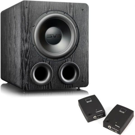 SVS [해외]SVS PB-2000 Pro 12인치 포트 서브우퍼, 사운드패스 무선 오디오 어댑터(프리미엄 블랙 애쉬)