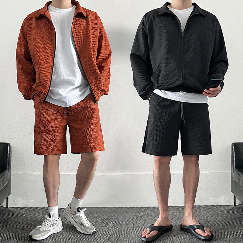 시어서커셋업 트레이닝셋업 반바지세트 - 상품 이미지