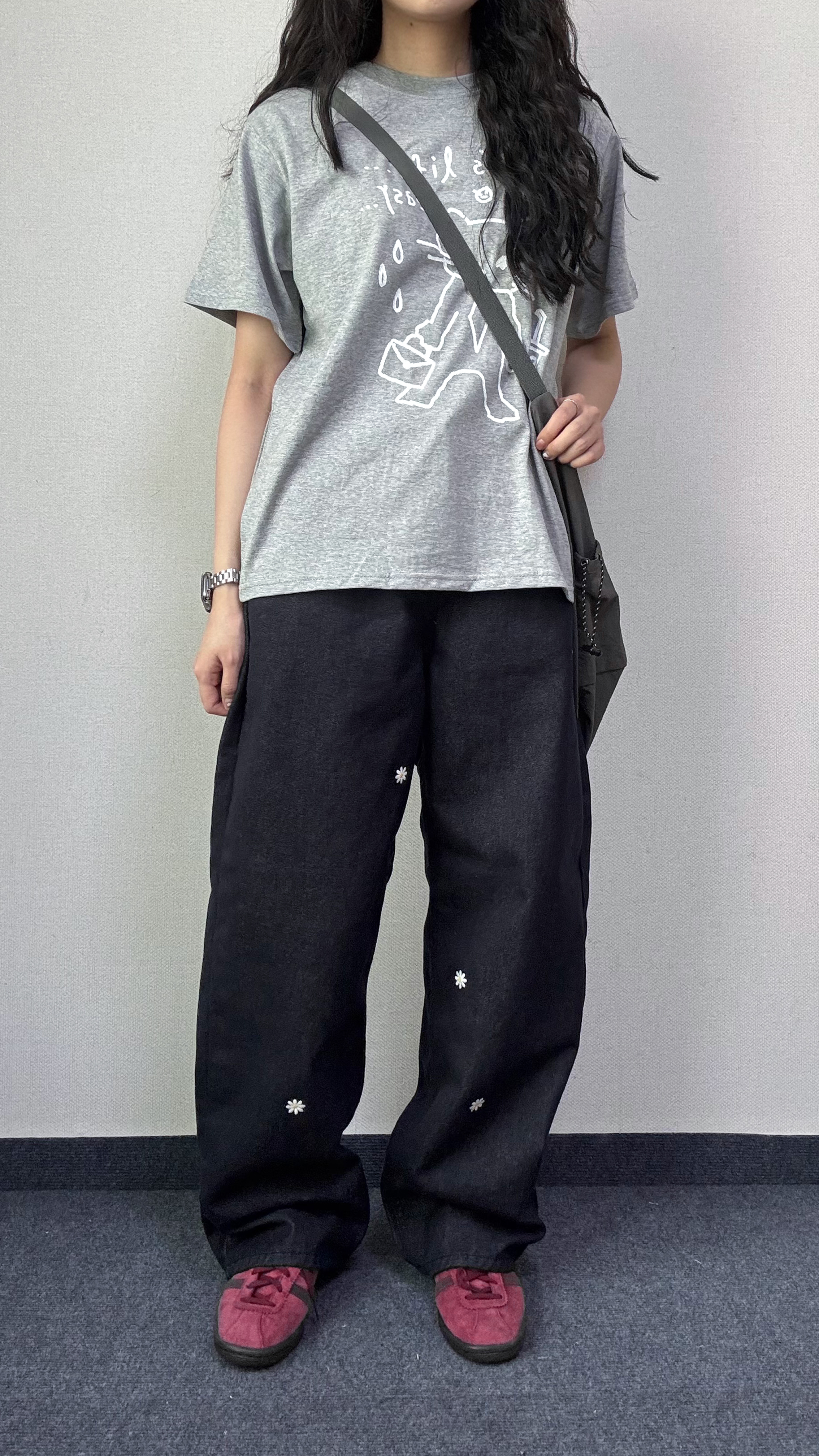 라위 자수 스트레이트 생지 데님 팬츠 [4Size] - 상세 이미지 3