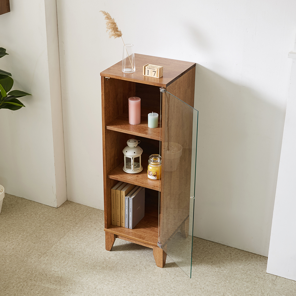리피 원목 양주장 위스키 거실 장식장 와인 유리 미니 진열장