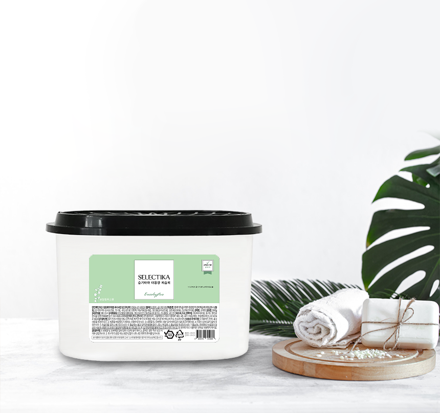 셀렉티카 습기타파 아로마오일 담아 향기나는 제습제 습기제거제 유칼립투스, 280g, 24개 - 상세 이미지 2